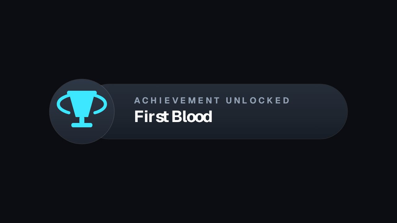 Achievement Unlock animation preview