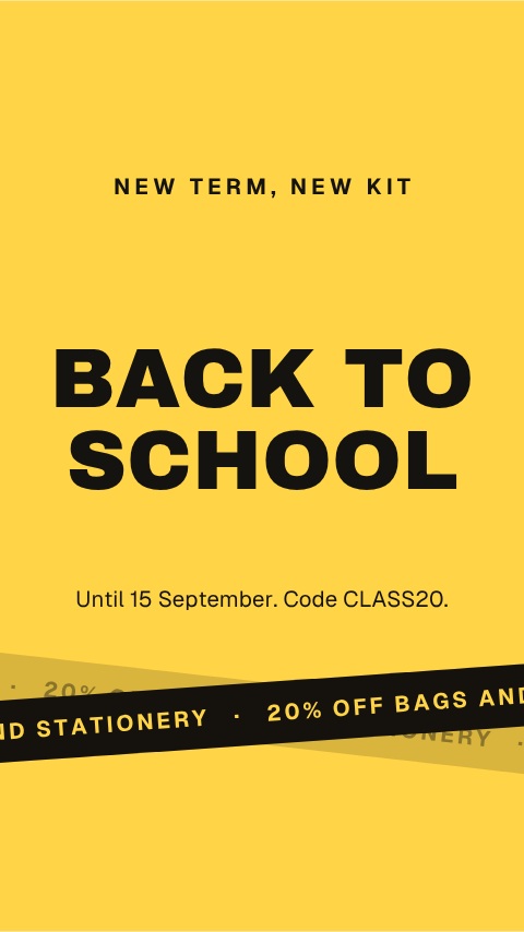 Back to School Sale Banner animation preview