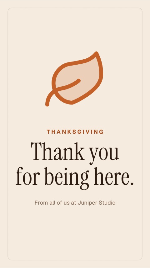 Thanksgiving Thank You Card animation preview