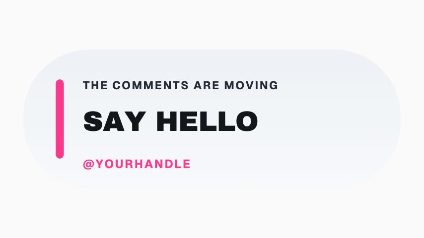 Comment Burst animation preview