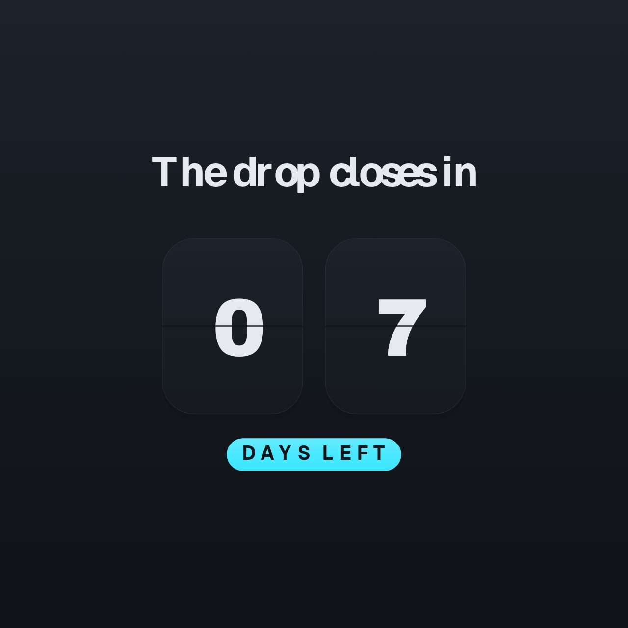 Countdown Days animation preview