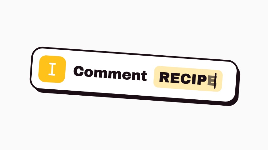 Comment Word Sticker animation preview