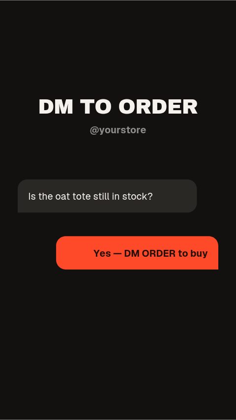 DM To Order animation preview