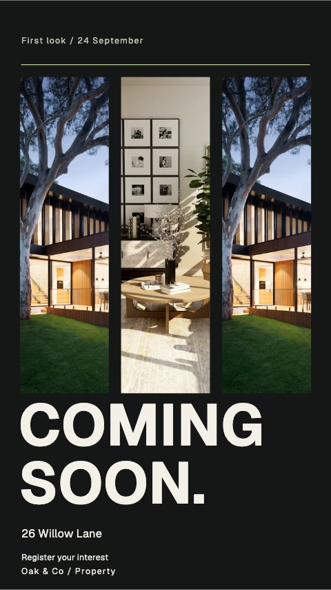 Coming soon shutters animation preview