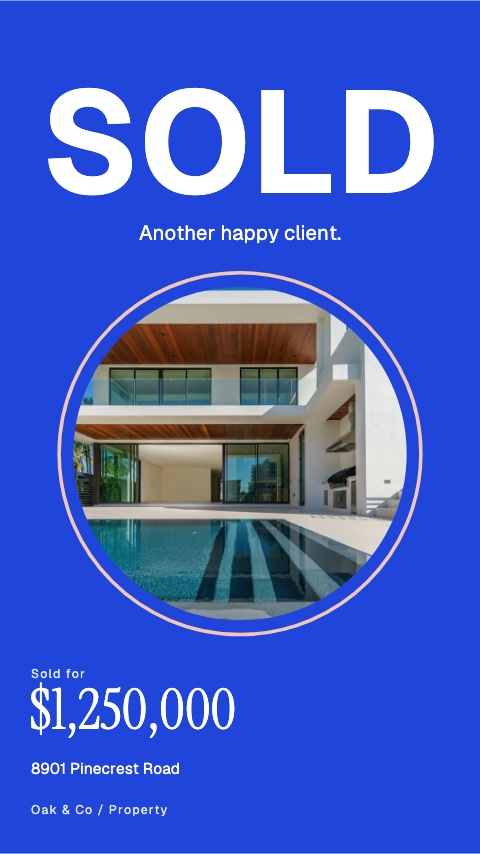 Sold in blue animation preview