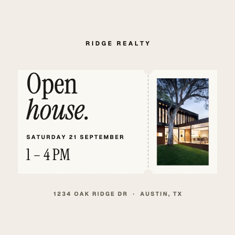 Open House Ticket animation preview