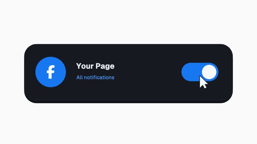 Facebook Notification Toggle animation preview