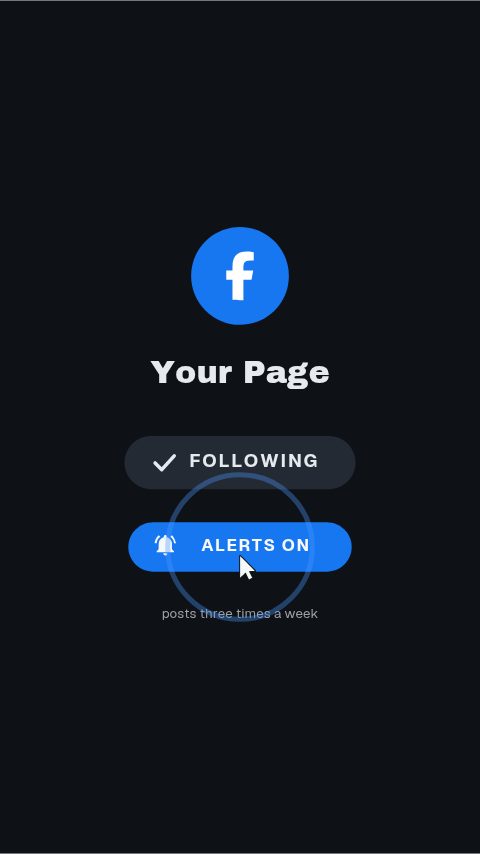 Facebook Page Follow animation preview