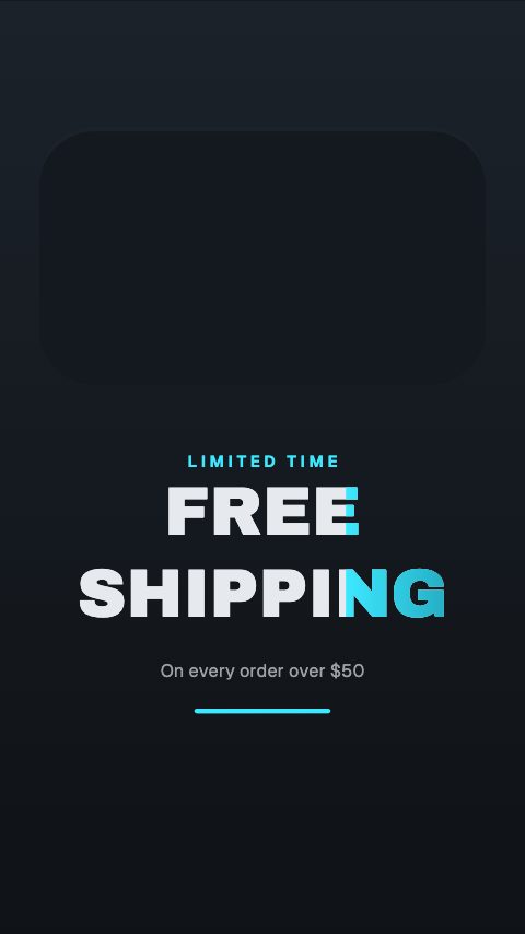 Free Shipping animation preview