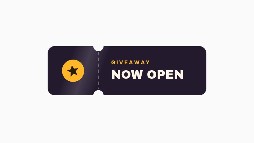 Giveaway Now Open animation preview