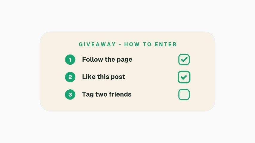 Giveaway Entry Steps animation preview