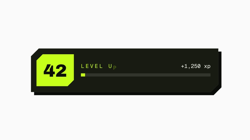 Level Up animation preview