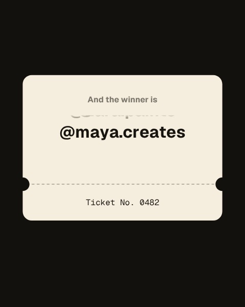 Giveaway Winner animation preview