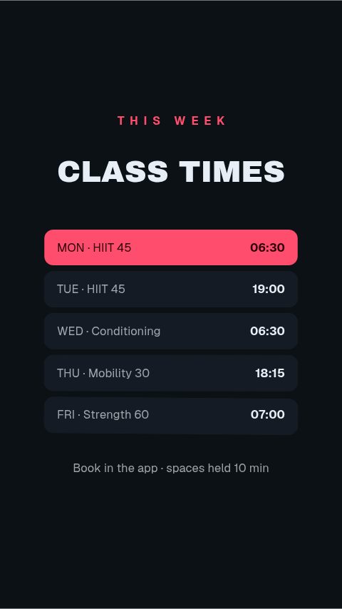 Class Timetable animation preview