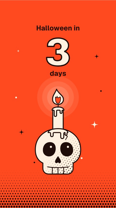 Halloween Instagram Story Countdown animation preview