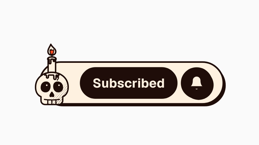 Potion Halloween YouTube Subscribe and Bell animation preview