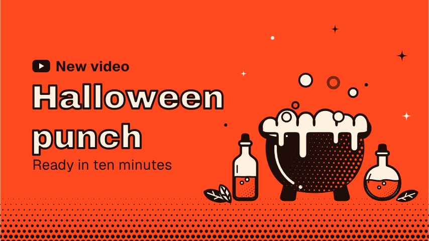 Halloween YouTube Title Card animation preview
