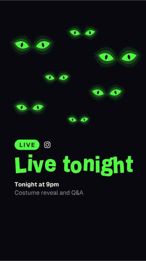 Halloween Instagram Live Tonight Story animation preview