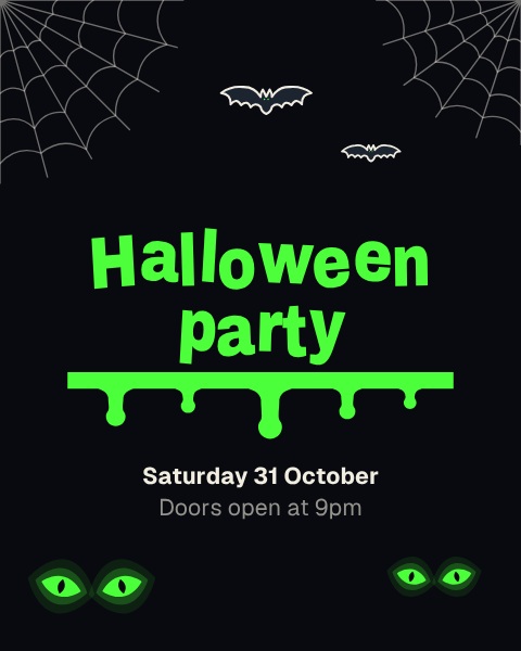 Halloween Party Flyer Post animation preview
