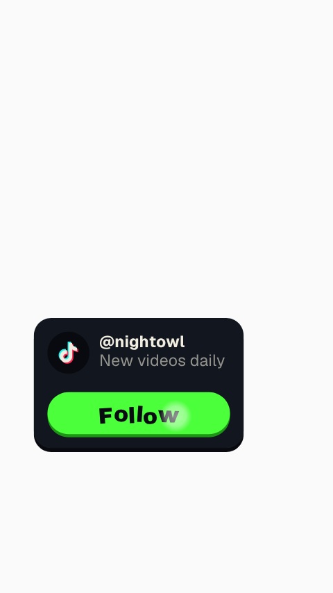Neon Halloween TikTok Follow Overlay animation preview