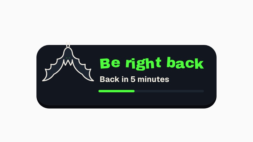 Halloween Twitch Be Right Back animation preview