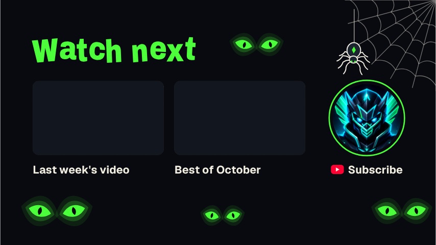Halloween YouTube End Screen animation preview