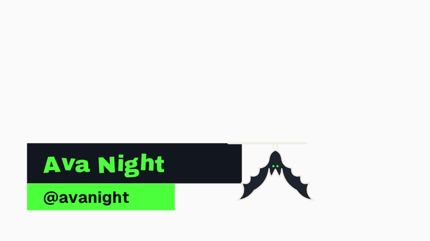 Neon Halloween YouTube Name Lower Third animation preview