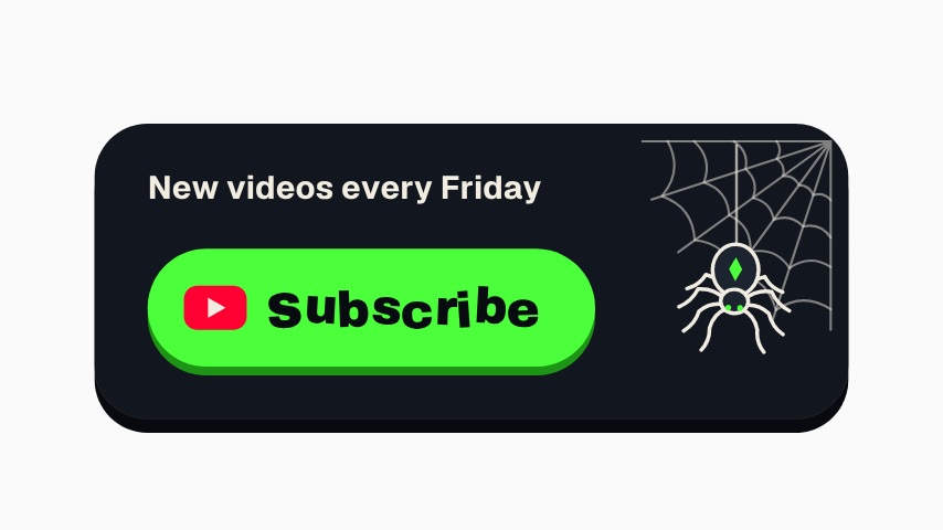 Neon Halloween YouTube Subscribe Button animation preview