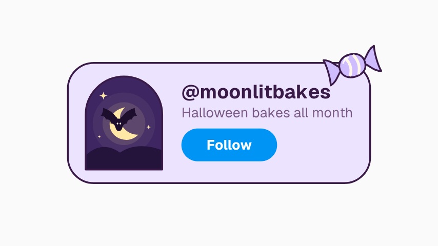 Halloween Instagram Follow Card animation preview