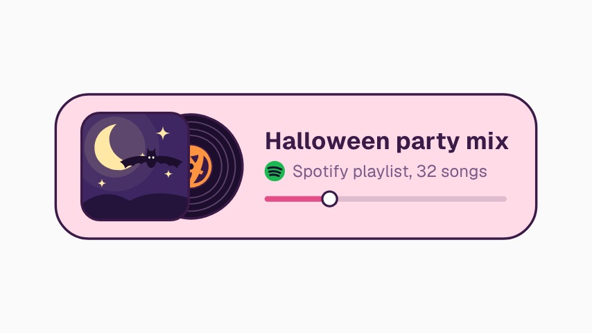 Halloween Spotify Now Playing animation preview
