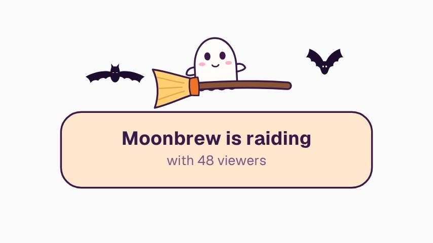 Halloween Twitch Raid Alert animation preview