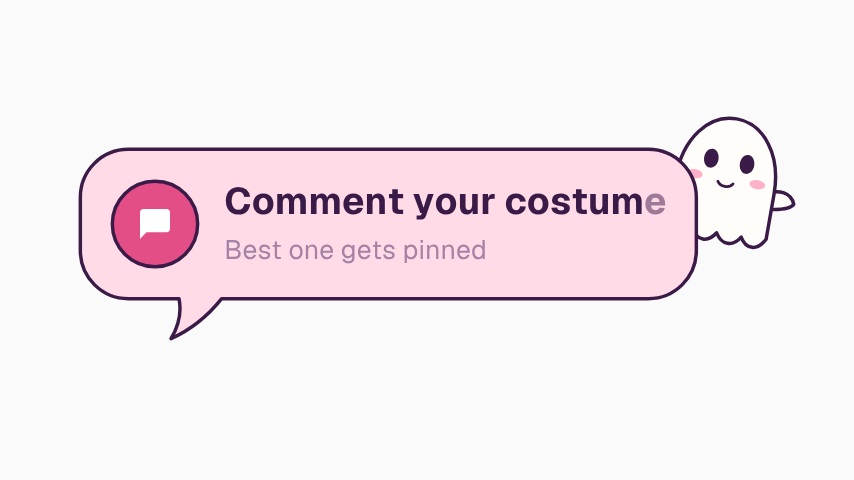 Cute Halloween YouTube Comment Prompt animation preview