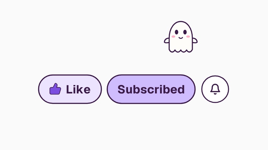 Cute Halloween YouTube Like, Subscribe and Bell animation preview