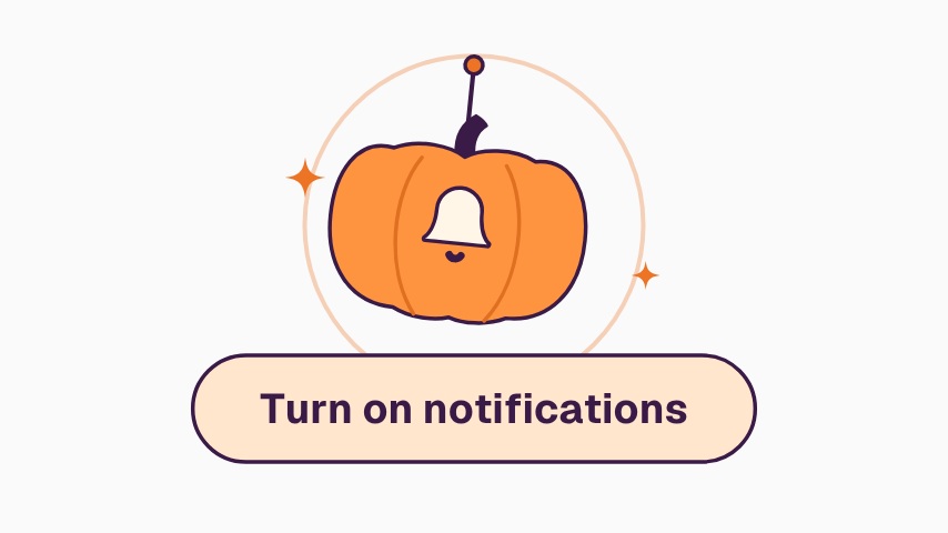 Cute Halloween YouTube Notification Bell animation preview