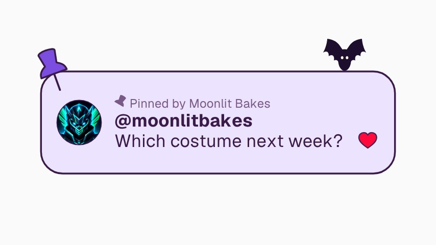 Cute Halloween YouTube Pinned Comment animation preview