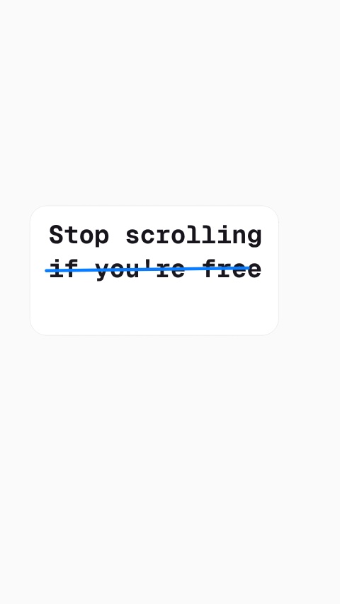 Stop Scrolling If Typewriter Hook animation preview