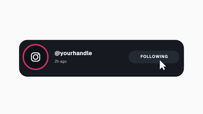 Instagram Story Follow animation preview
