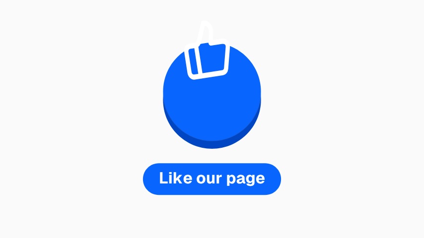Bouncy Facebook Blue Like Animation animation preview