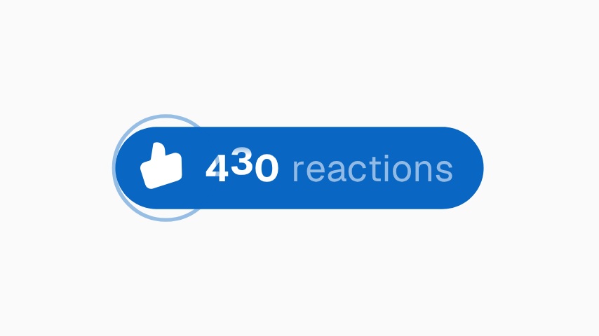 LinkedIn Like Counter Animation animation preview