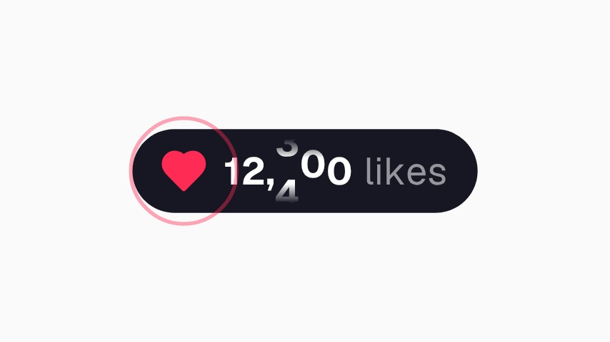 TikTok Like Counter Animation animation preview