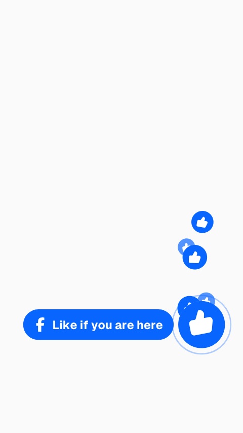 Floating Facebook Blue Like Animation animation preview