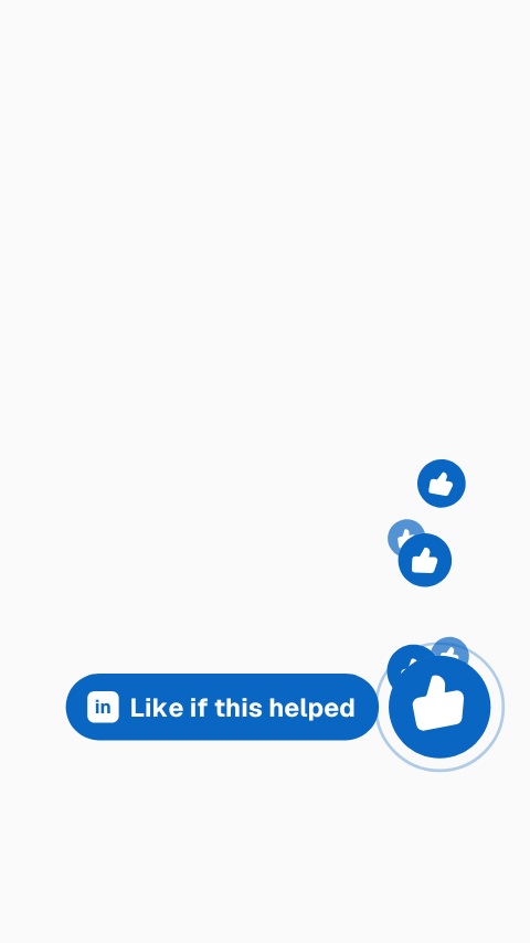 Floating LinkedIn Like Animation animation preview
