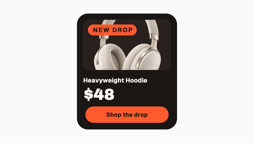 Merch Drop Alert animation preview