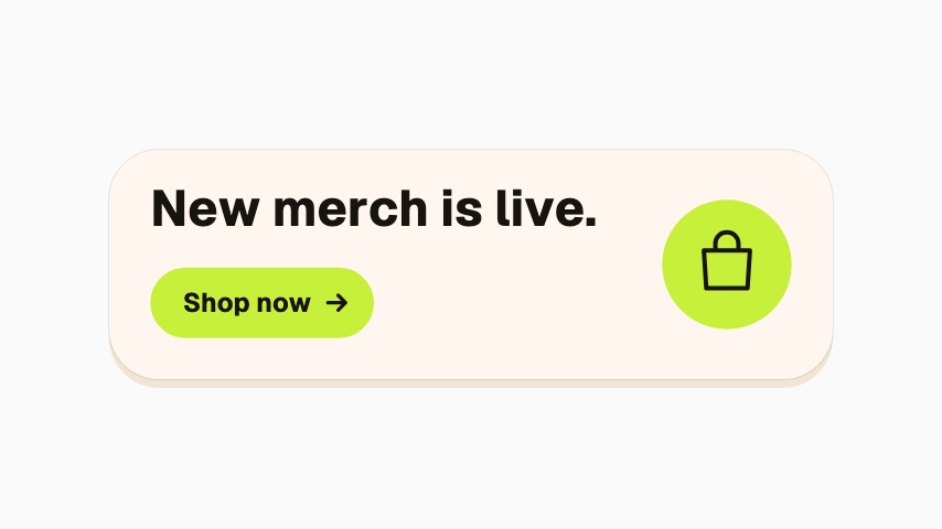 Merch Is Live animation preview