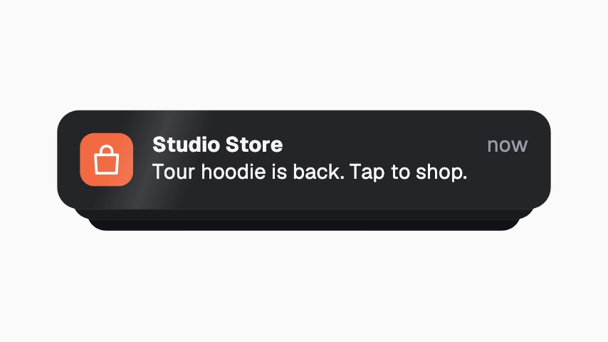 Restock Notification animation preview