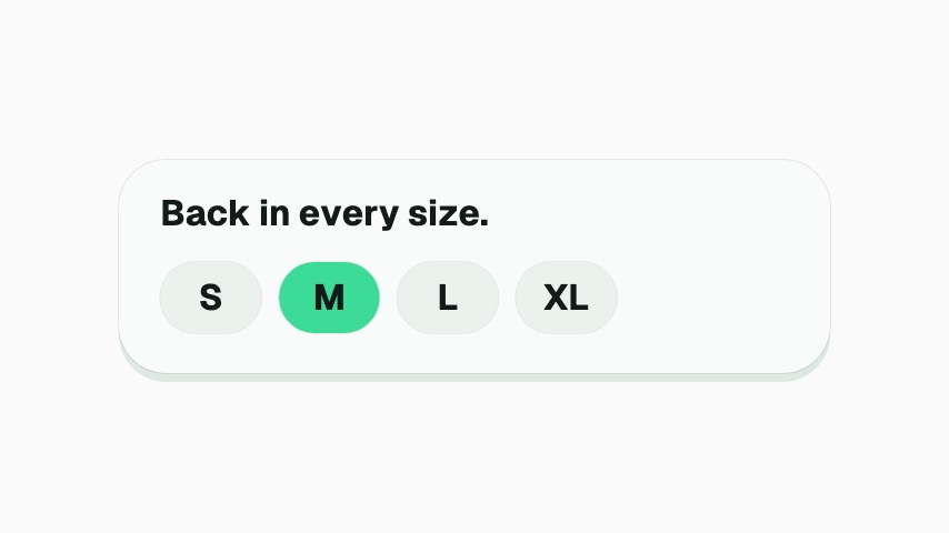 Size Picker animation preview