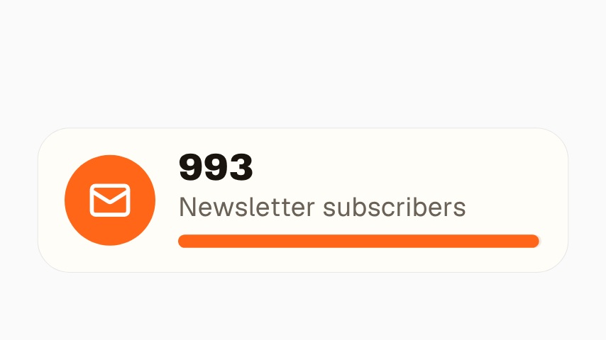 Newsletter 1,000 Subscribers Overlay animation preview
