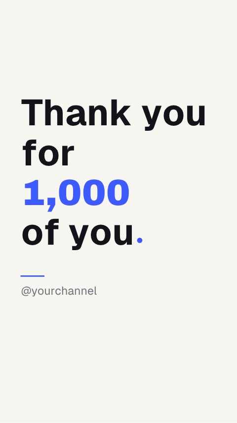 Thank You for 1,000 Animation animation preview