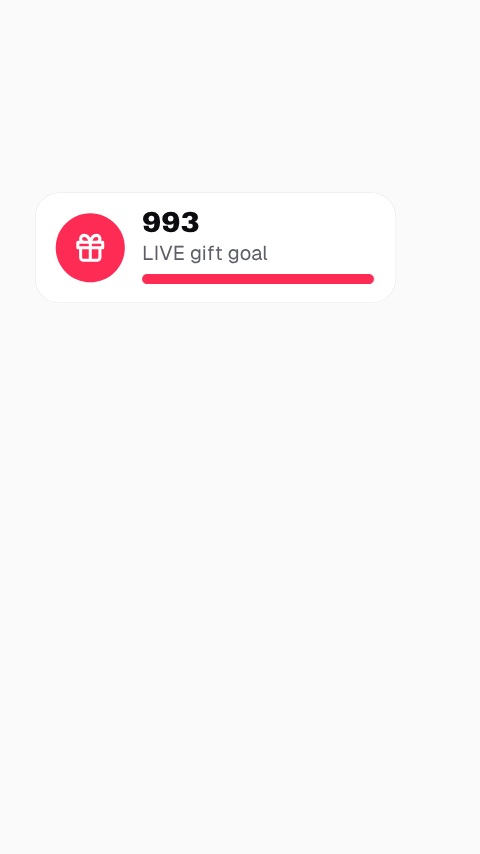 TikTok LIVE Goal Reached Alert animation preview