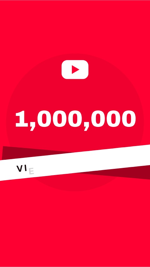 YouTube 1 Million Views Celebration animation preview